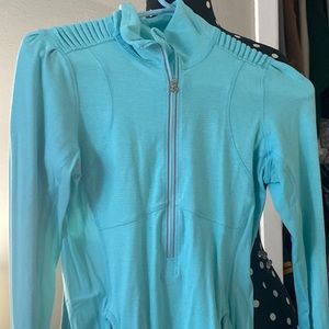 light blue lulu lemon quarter zip